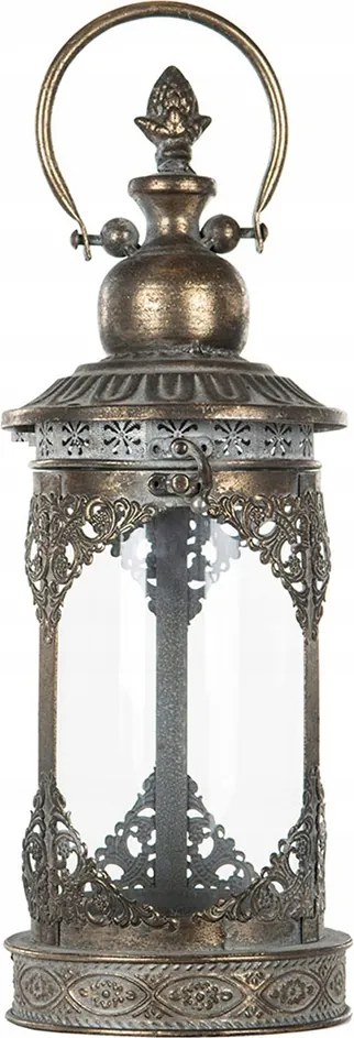 Lampion Fém Lámpa üveg terasz erkély nappali álló lógó