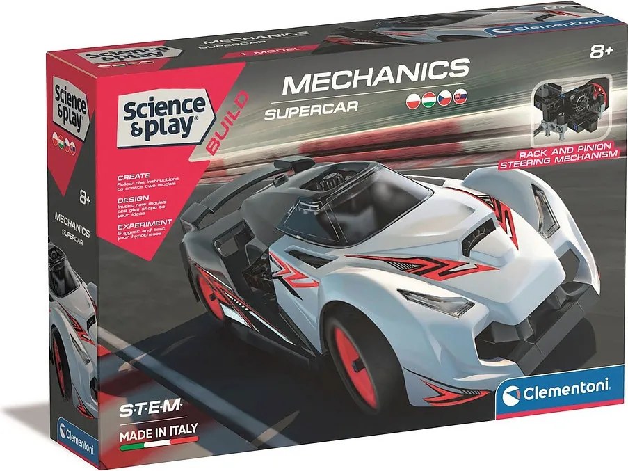 Versenyautó Mechanics építőjáték Clementoni