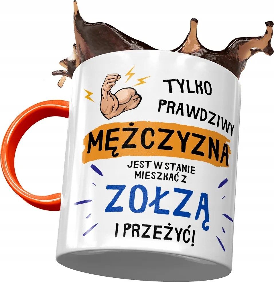 Narancssárga Bögre Vicces Élni Zoltánnal Nyomtatott Fotóval