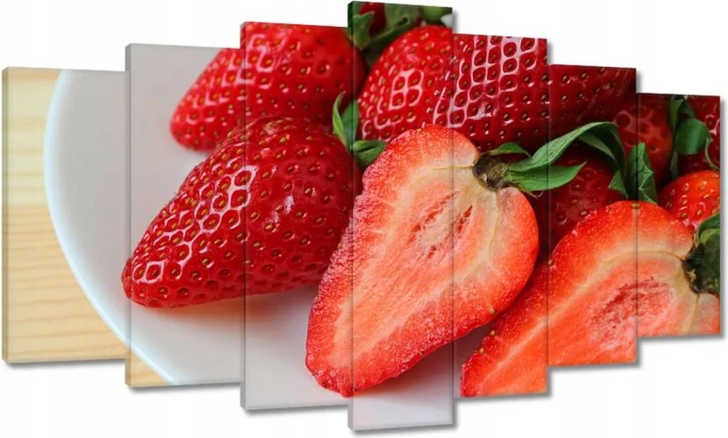 Vászonkép 140x80 Friss eper Kert