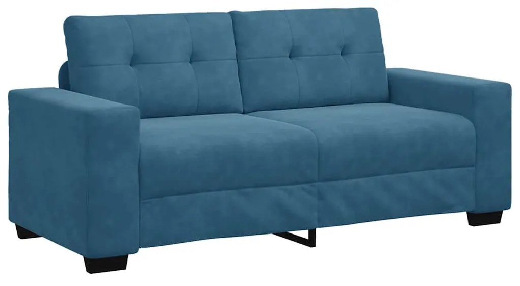 vidaXL kék bársony loveseat kanapé 140 cm