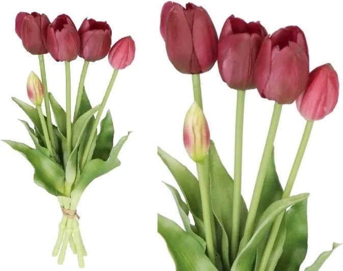 Tulipán Csokor Tulipán Gumírozott Gumi Szilikon, Mint Az Élő