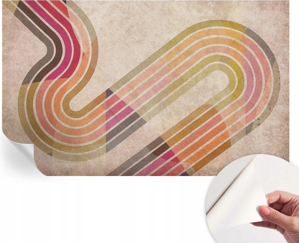 Dekoratív öntapadós fotótapéta Hálószobába Geometrikus vonalak 416x254