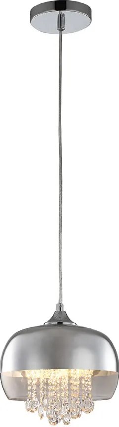 MILAGRO ML3802 LUNA Modern Függesztett Lámpa Króm, Átlátszó E14 IP20