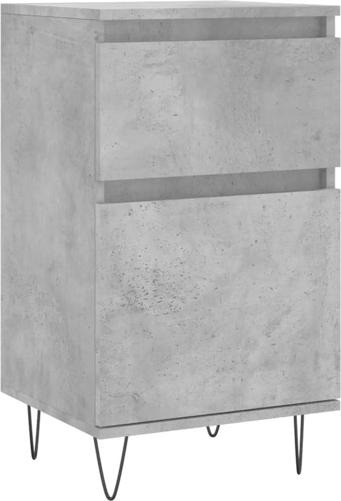 vidaXL betonszürke szerelt fa tálalószekrény 40 x 35 x 70 cm