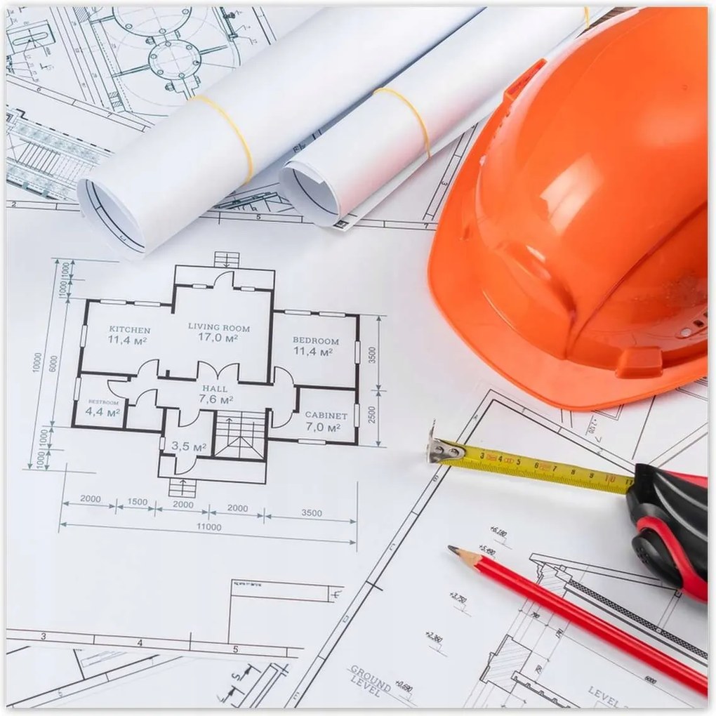 Poszterek 100x100 Építészeti rajz