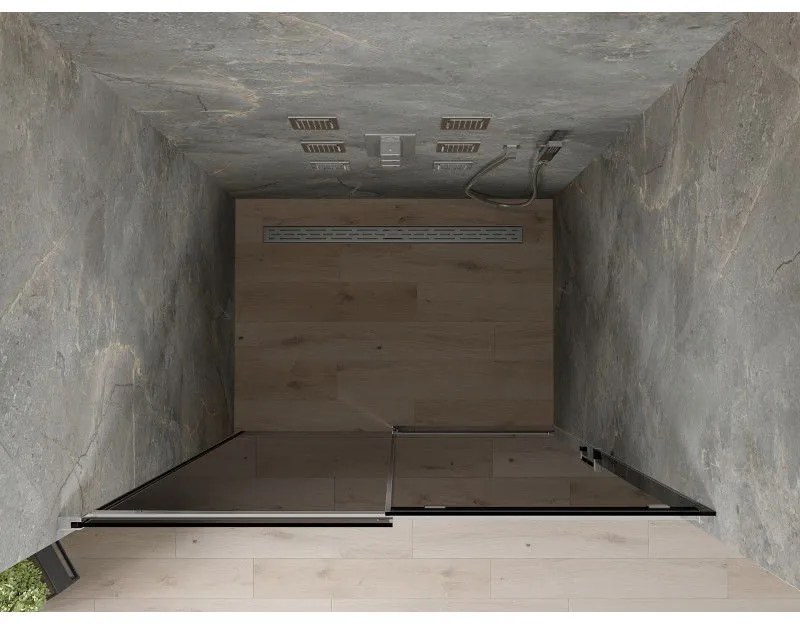 Mexen OMEGA tolózuhanyajtó nyílásig 120 cm, szürke, 825-120-000-01-40