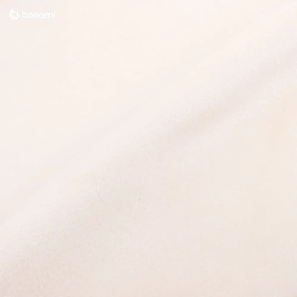 Krémszínű kárpitozott ágyneműtartós franciaágy ágyráccsal 180x200 cm Anani – Makamii