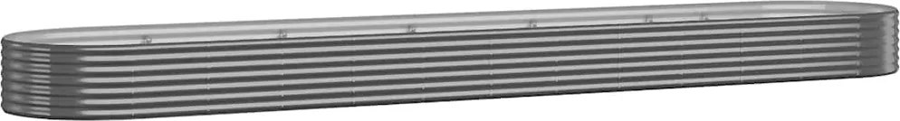 vidaXL antracitszürke horganyzott acél kerti magaságyás 600x140x36 cm