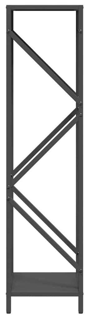 fekete hidegen hengerelt acél tűzifatároló 34x25x100 cm