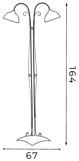 Állólámpa ANTICA 2xE27/60W/230V