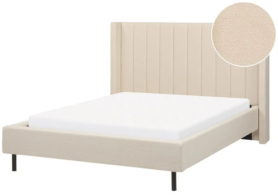 Franciaágy 140 cm Vue (bézs boucle) (ágyráccsal). 1076452