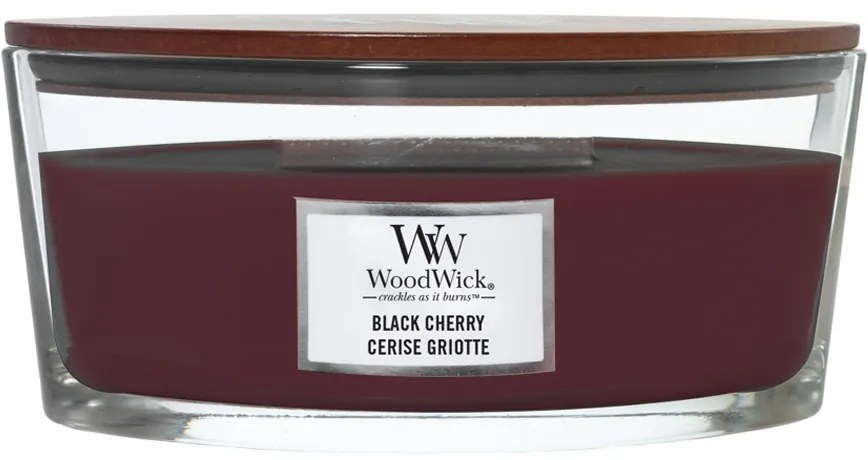 WoodWick Illatosító gyertya hajó Black Cherry, 453g