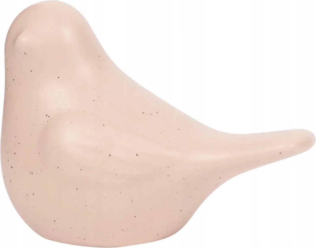 Dekoratív madár figura kerámia bézs minimalista