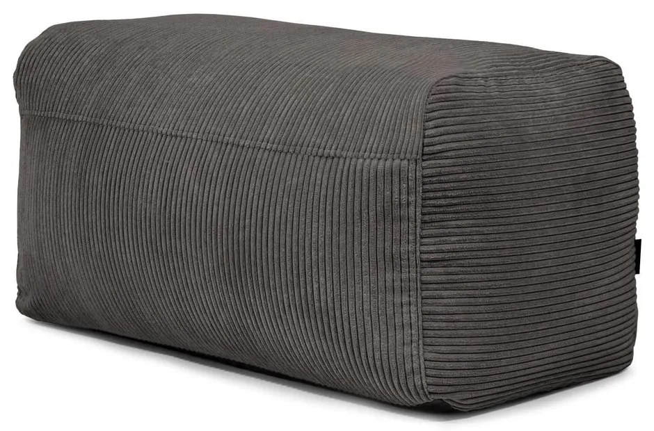 Sötétszürke kordbársony babzsákfotel Plus 100 Lounge – SLOWDOWN