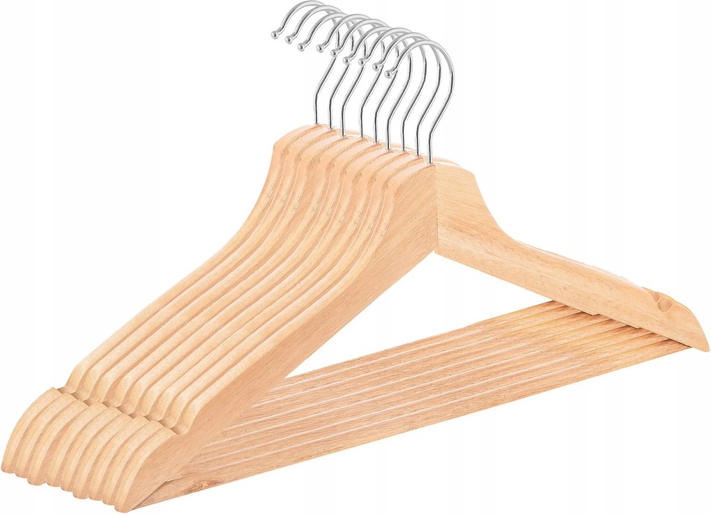 Ruhaakasztók Ruházat Fa Szett x9 Előszoba Szekrények