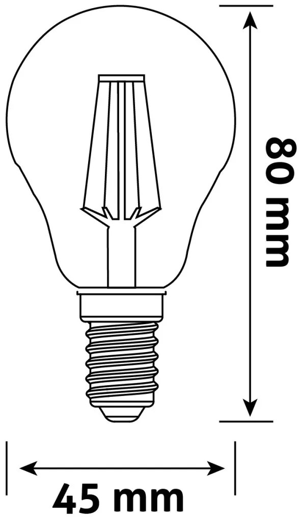 Avide LED Filament Mini Globe 5.9W E14 NW 4000K Fényerőszabályozható