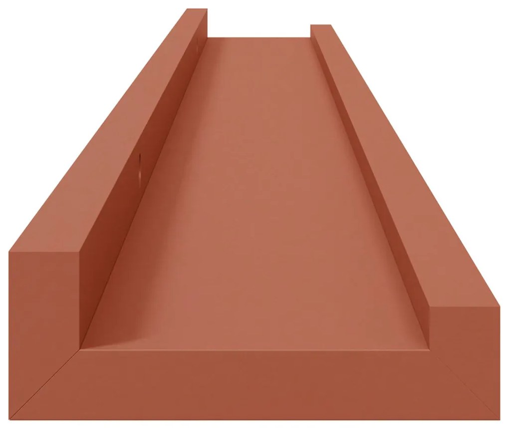 vidaXL Falpolc polcokkal tárolóval 4 pcs Piros 80 x 9 x 3 cm Faanyag