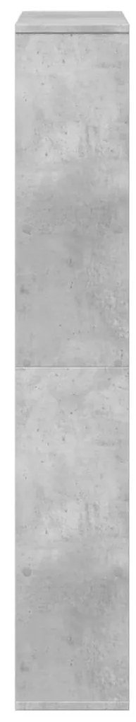 betonszürke szerelt fa könyvespolc 72 x 20 x 120 cm