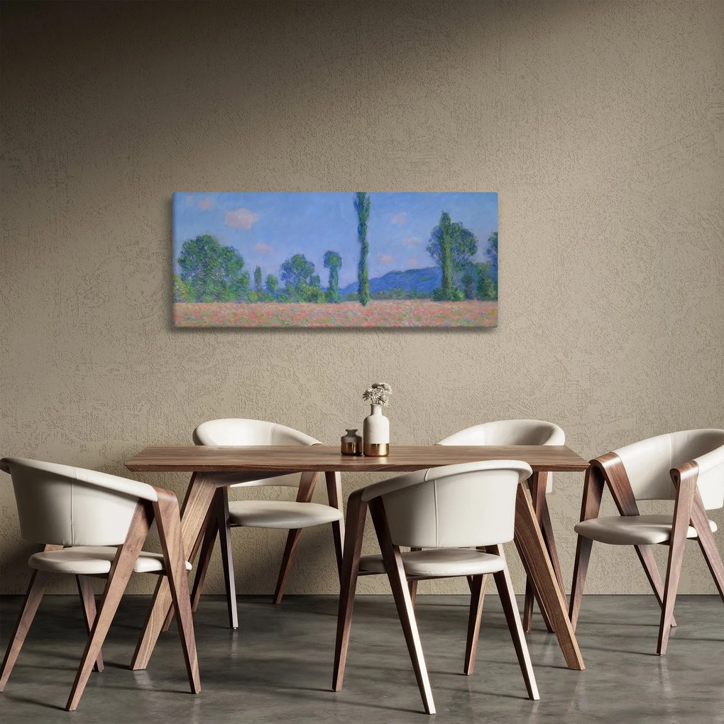 Kép - Claude Monet, Poppy Field (Giverny), reprodukciók (120x50 cm)