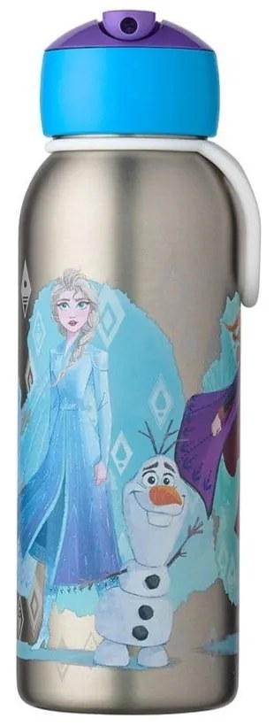 Ezüstszínű rozsdamentes acél gyerek ivópalack 350 ml Frozen 2 – Mepal