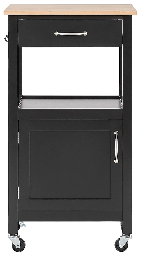 Praktikus Fekete Zsúrkocsi SIENA Beliani