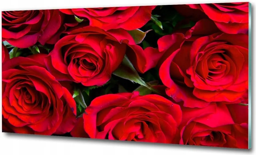 Fotótapéta üvegfalra Rózsaszín tulipánok 125x50