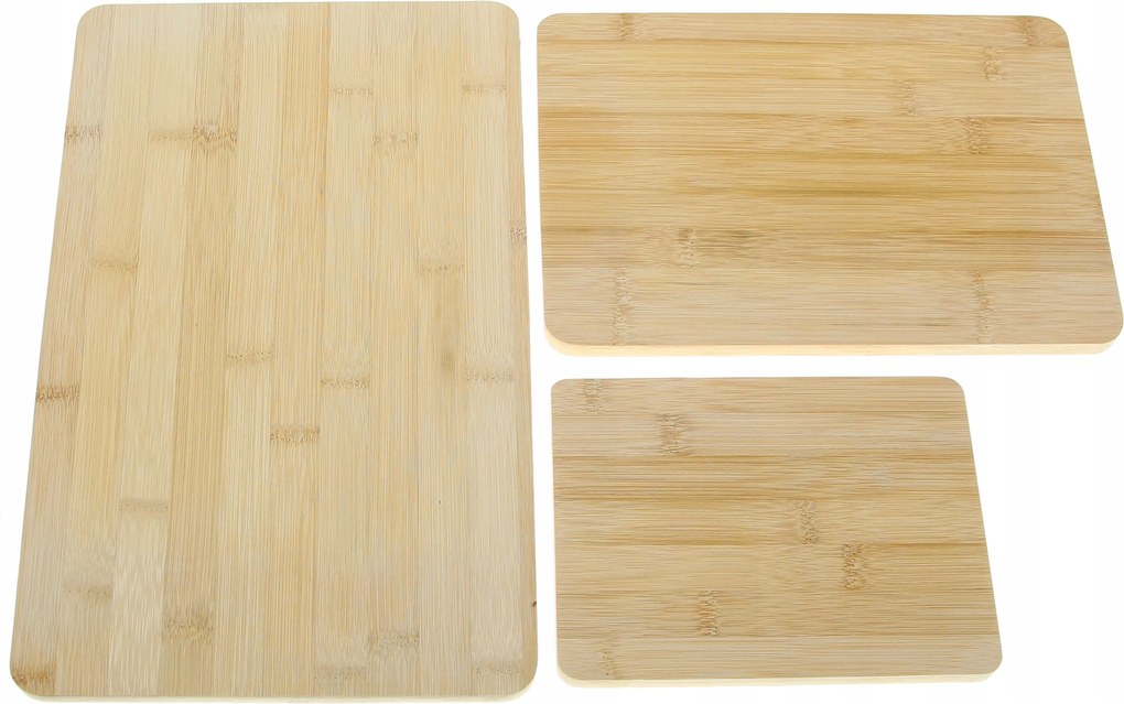 Bambusz Vágódeszkák Fa Konyhai Deszka Szett 3 Darabos