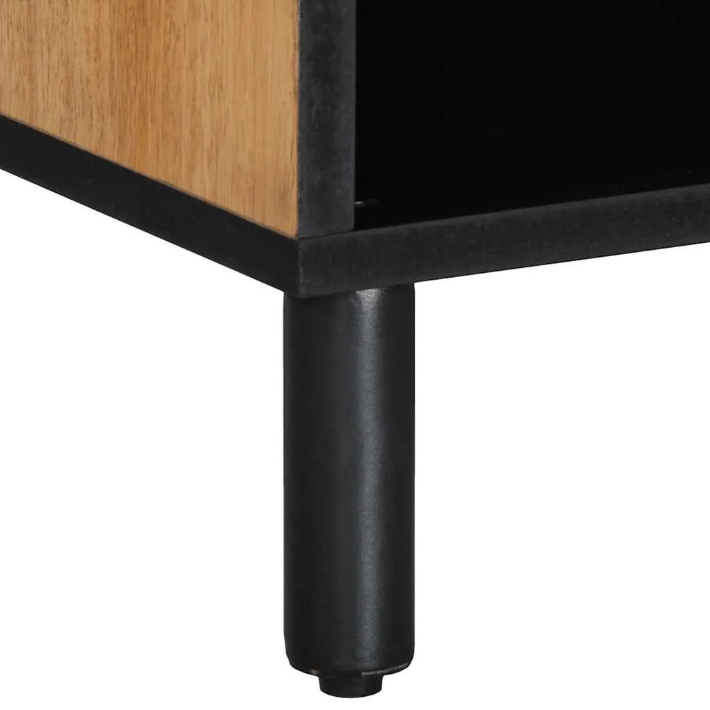 barna tömör mangófa TV-szekrény 100 x 33 x 46 cm