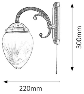 Rabalux 8631 - Fali lámpa ANNABELLA 1xE14/40W/230V