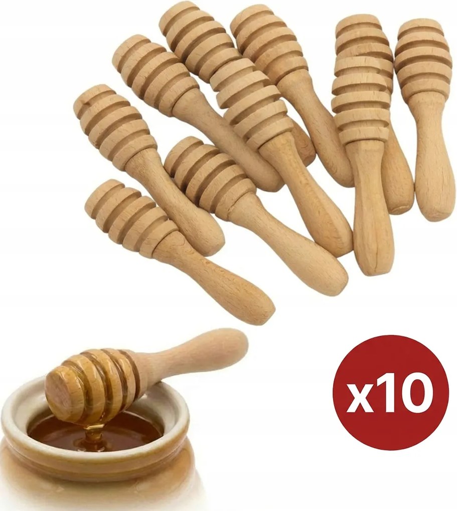 Mézeskanál Készlet bükk 9,5 cm Mézeskanál 10 db
