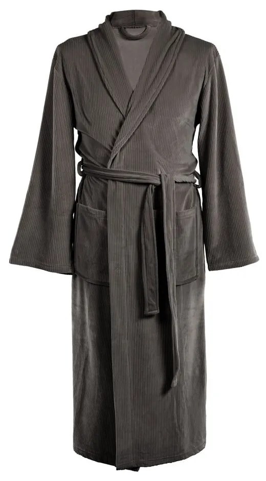 Szürke mikroplüss fürdőköpeny S/M Elena – Tiseco Home Studio