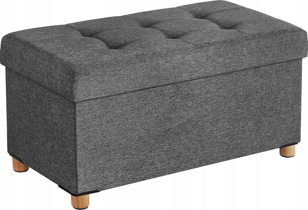 Összecsukható puff tárolóval- 40x38x76cm szürke