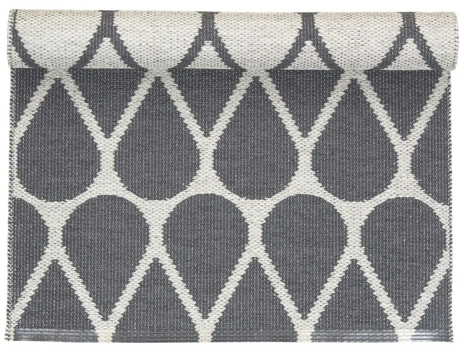 Sötétszürke kültéri-beltéri szőnyeg 70x50 cm Otis Granit – Pappelina