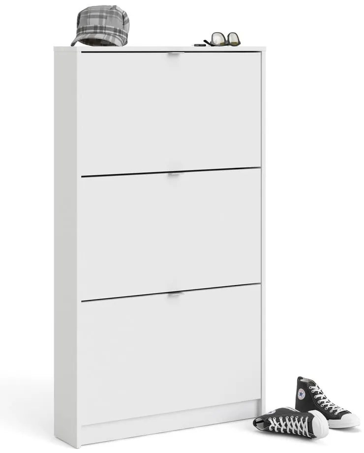 Fehér billenő ajtós cipőtartó Shoes – Tvilum
