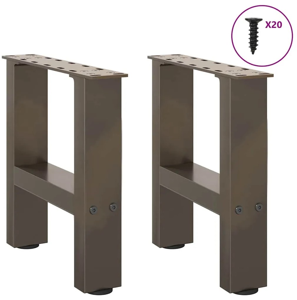 2 db natúr acél dohányzóasztal láb 40 x (30-31) cm acél