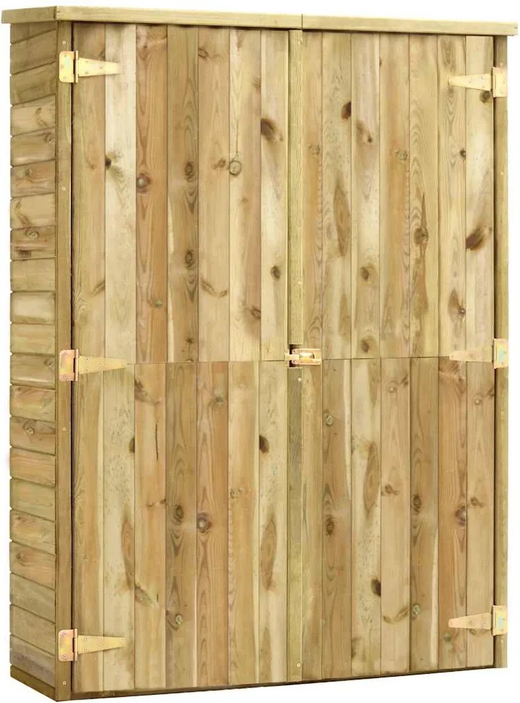 vidaXL kerti impregnált fenyőfa szerszámoskamra 123 x 50 x 171 cm