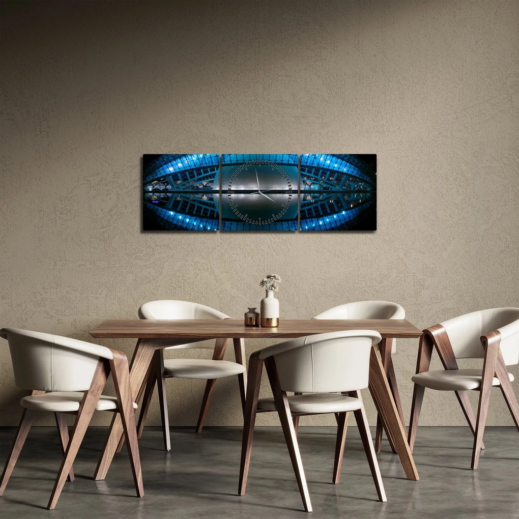 Egy kép a futballstadionról (órával) (90x30 cm)
