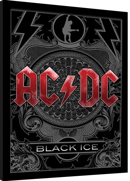 Keretezett poszter AC/DC - Black Ice