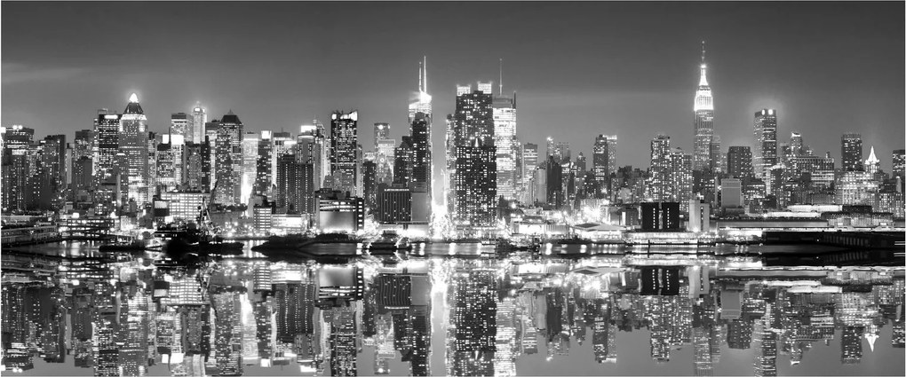 Kép - New York, fekete-fehér (120x50 cm)