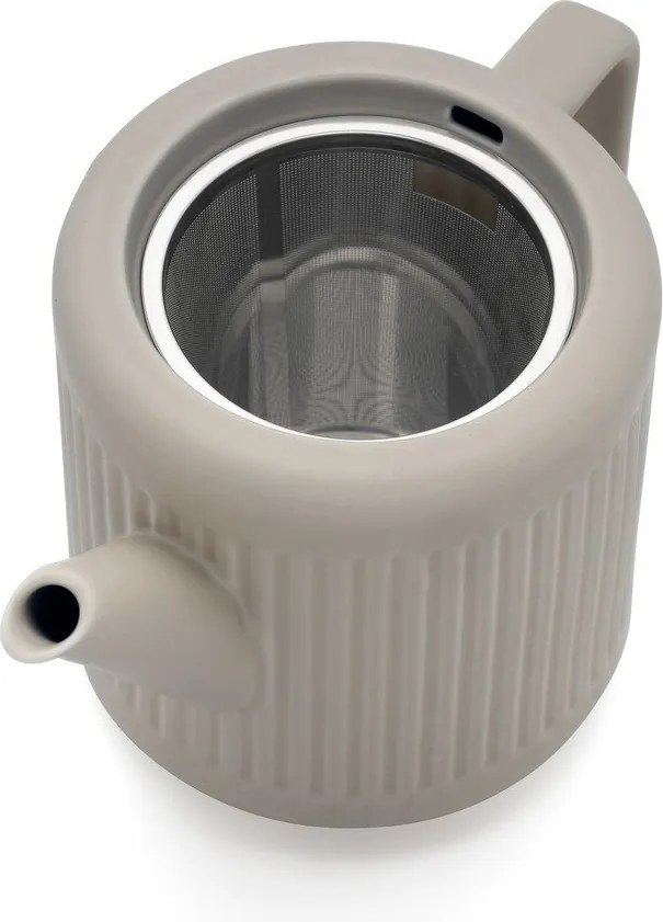 Szürke porcelán teáskanna szűrővel 1,2 l Skagen – Bredemeijer