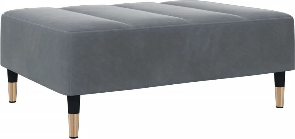 vidaXL sötétszüke bársony lábzsámoly 77x55x31 cm