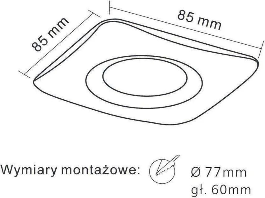 ORLICKI OR83323 BELLO Fürdőszobai Beépíthető Lámpa Fehér GU10 IP44