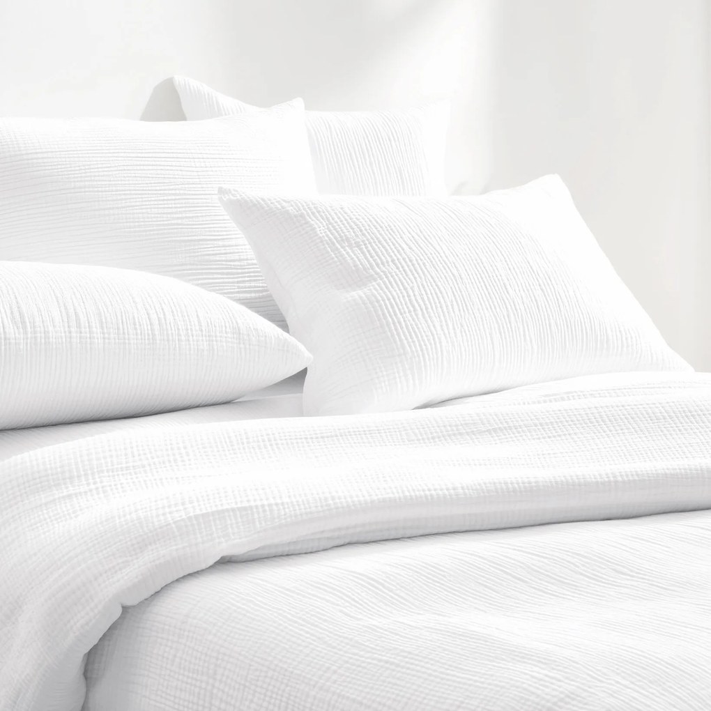 Goldea muszlin ágyneműhuzat – fehér 140 x 200 és 70 x 90 cm