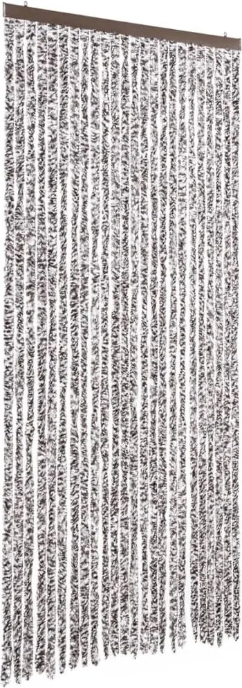 vidaXL barna és bézs zsenília rovarfüggöny 100 x 220 cm