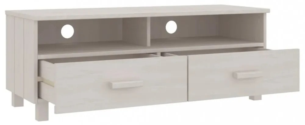 HAMAR fehér tömör fenyőfa TV-szekrény 106 x 40 x 40 cm