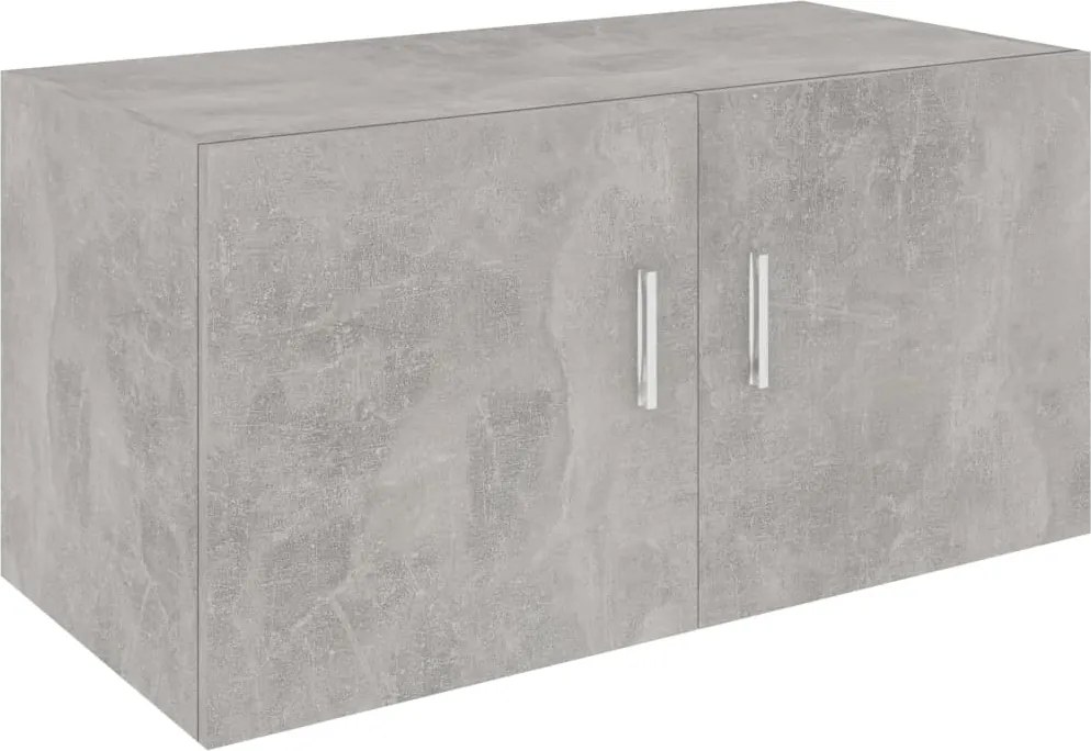vidaXL betonszürke szerelt fa falra szerelhető szekrény 80x39x40 cm