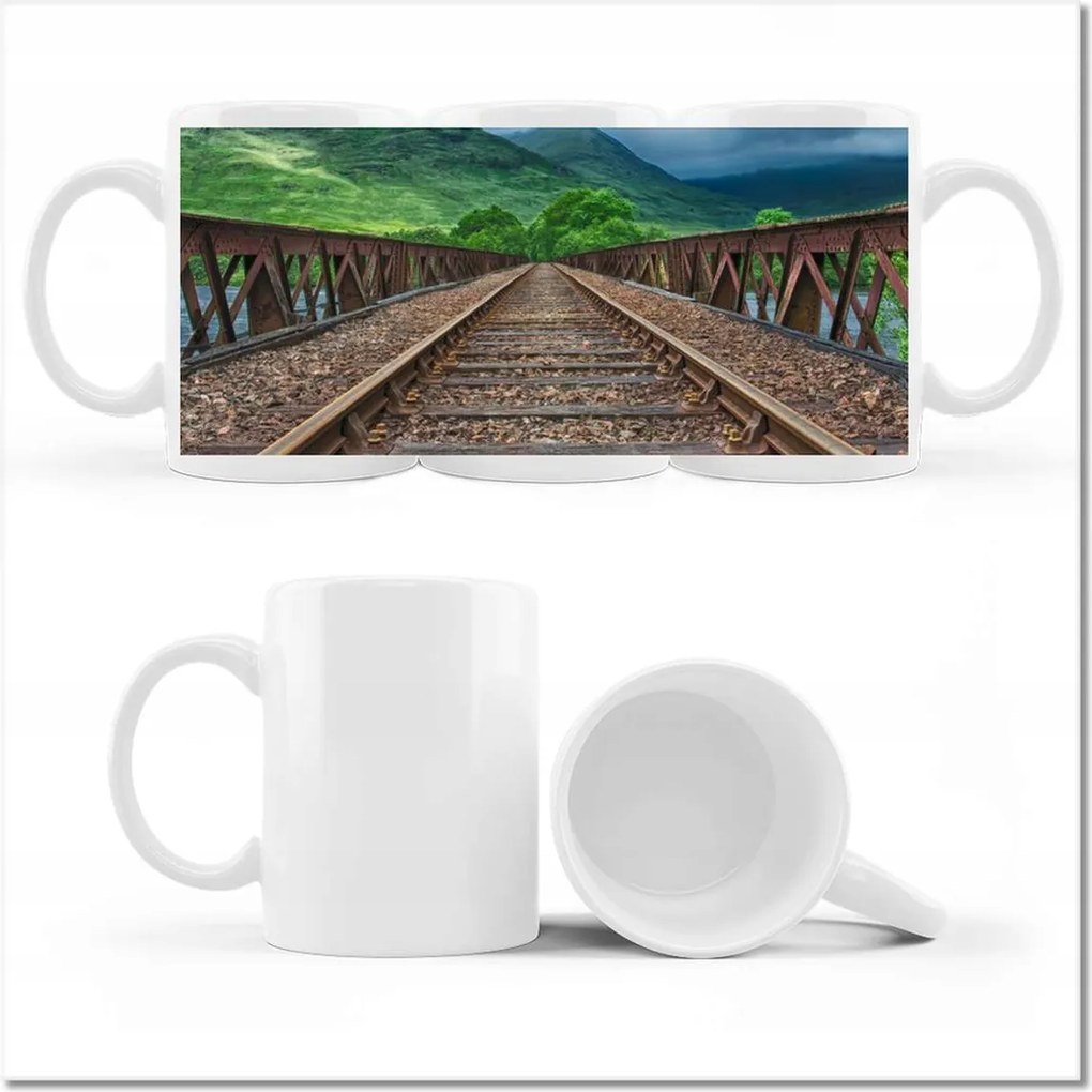 Nyomott mintás bögre Vasúti híd