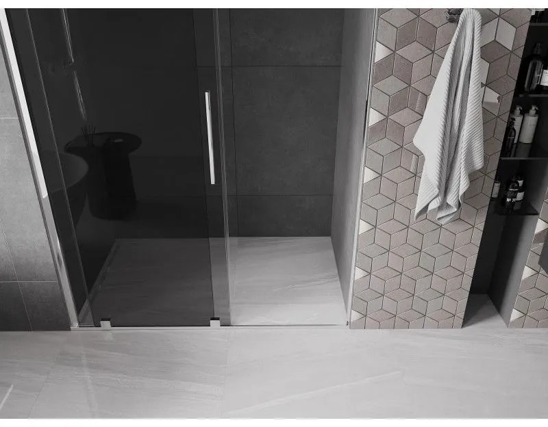 Mexen Velar, tolózuhanyajtó nyitáshoz 150 cm, 8mm szürke üveg, króm, 871-150-000-41-01