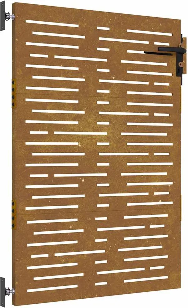 vidaXL négyszögmintás corten acél kerti kapu 85 x 125 cm